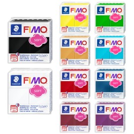 FIMO Soft Polymer Oven Bake Modelling Clay - 10 x 57g - Essentials Pack of 10