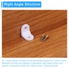 sourcing map 100Pcs 90 Degree Plastic Corner Braces, 24x17x24mm Nylon