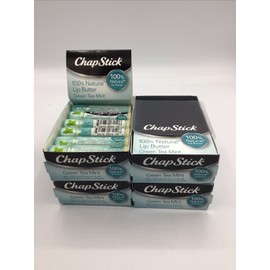 ChapStick Lot Of 48 ChapStick Green Tea Mint Flavor 100% Natural Lip Butter