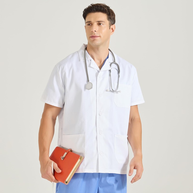 MISEMIYA - White LAB Coat Unisex - Doctors Coat -