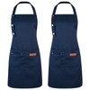 ViEinkaufen 2 Pack Kitchen Apron for Women - Adjustable Cooking