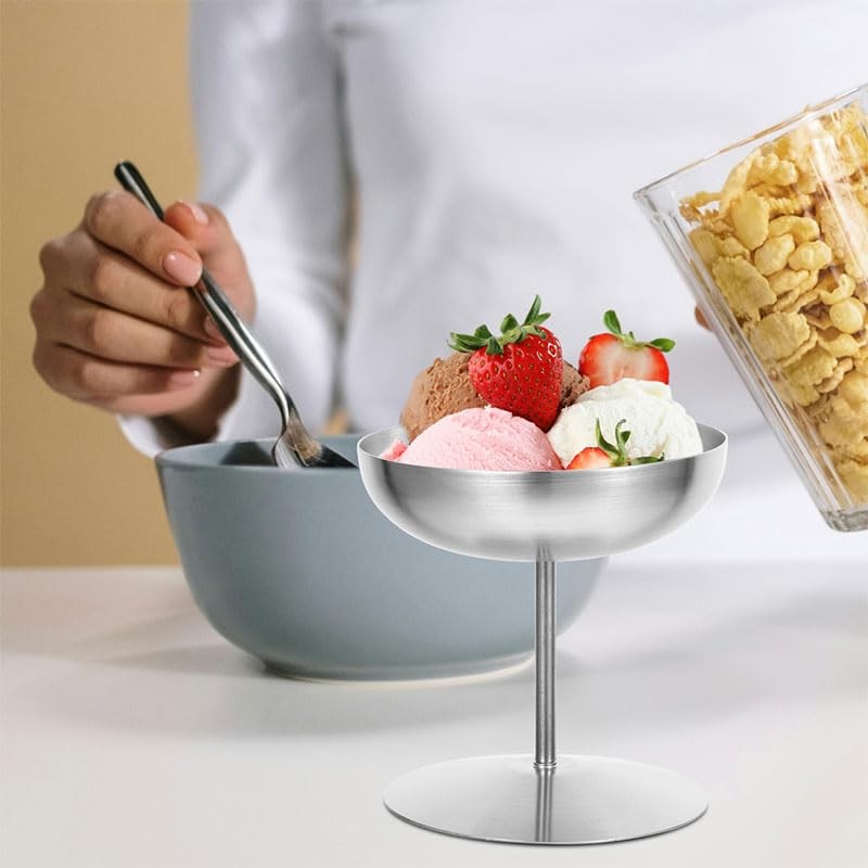 Ice Cream Cup 304 Stainless Steel Dessert Goblet Ice Cream
