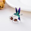 LONAGO Hummingbird Ring 925 Sterling Silver Hummingbird Stacking Ring Gift