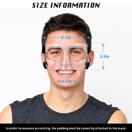 Anyfun AF Nose Guard for Broken Nose Adjustable Basketball Baseball Face Shield Mask with Foam Padding & Stickers for Women Men (Clear Close)