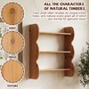 Cinnvoice 2 Pcs Solid Wood Wall Shelf 3-Tier Rustic Floating