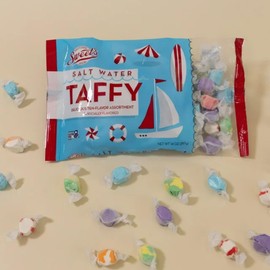Sweet Candy Company Salt Water Taffy Individually Wrapped - Salt Water Taffy Candy, Old Fashioned Assorted Flavors, Soft and Chewy Candy Mix, Gluten Free Variety Pack - 14 oz Bag