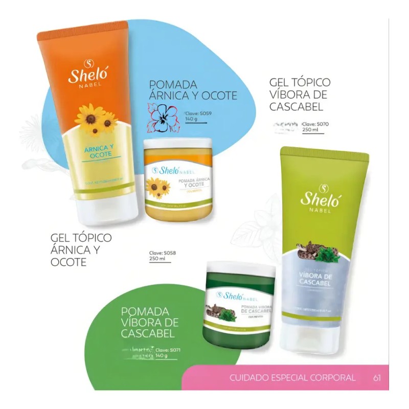 Pomada Arnica Y Ocote Shelo Nabel® 140grs. 2 Piezas