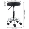 KKTONER Round Rolling Stool Chair PU Leather Height Adjustable Swivel