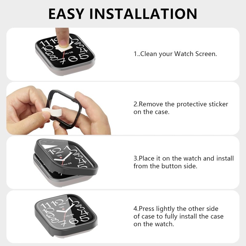 2-Pack Rc-Z Screen Protector Case for Garmin Venu X1 Smartwatch,