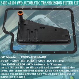 YzusGomumu E40D 4R100 4WD Automatic Transmission Filter Kit Compatible with 1989-2005 Ford Expedition Bronco Excursion F-150 F-250 F-350 F-450 F-550 Super Duty Navigator Replaces# F6TZ-7A098-BB TF-172