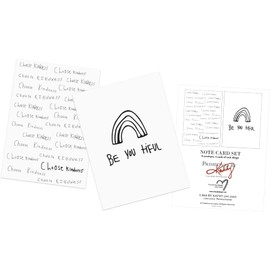 Primitives by Kathy Set of 8 Kindness & Be You Tiful Paper Notecards Set with Envelopes