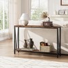 Industrial Console Table, 2 Shelf Entryway Table with Storage, Narrow