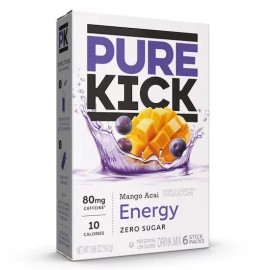 The Jel Sert Company Pure Kick Energy Singles To Go Variety Pack 36 Servings 6 Flavors Lightweight