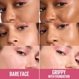 Maybelline Prebase de suero Grippy, imprimación de maquillaje hidratante con 2% de niacinamida para hasta 24 horas de uso, transparente, 1 unidad