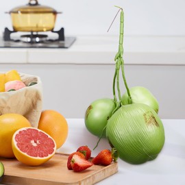 Artificial Coconuts Fake Coconut Decorations for Farmhouse Tropical Parties Lifelike Photo Props Creative Fruit Ornaments for Home Decor