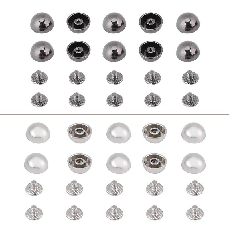 20pcs Rivets Studs, Screw Mushroom Rivets Buttons Dome Shape Rivets