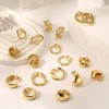 YADOCA 9Pairs Gold Clip on Earrings 14K Gold Plated Chunky