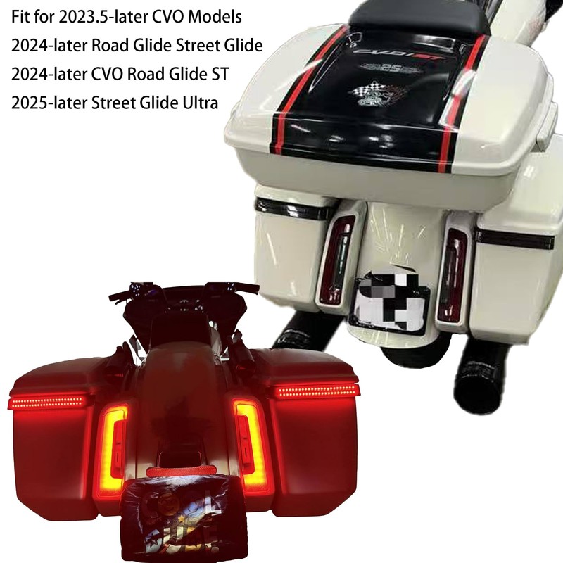 BeeBird Saddlebag Lights for 2023.5-later CVO & 2024-later Harley Touring,Run