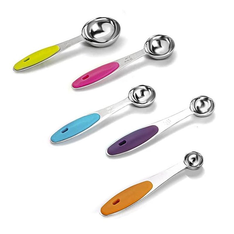 10 Pcs Measuring Cups and Spoons Set, Includes 5 Stainless