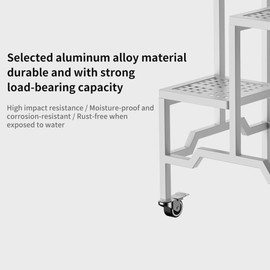 DHYGOTFUR Plant Stand - Aluminum Indoor/Outdoor Flower Rack, Waterproof & Rust-Proof, Stable Support for Pots, Perfect for Living Room, Balcony, Garden, and Office (White, 4 Tier)