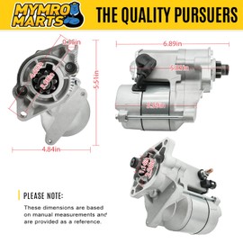 Starter 16611-63013 for Bobcat B200 553F 428 425 for Kubota Engine D1105 V1305 V1505 D722 D902 D950