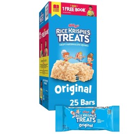 Kellogg's Kellogg’S Rice Krispies Treats, Crispy Marshmallow Squares, 1.3 Oz Bars 25Count