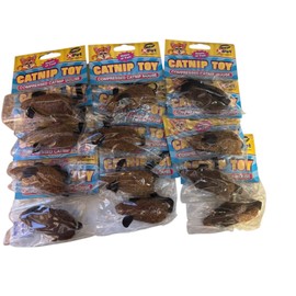 Vo-Toys 12 Pieces Vo-Toys Catnip Mouse Toy 100% Compressed Fun Mice Playful Pet New