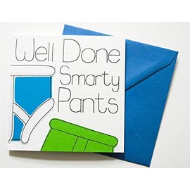 Well Done Smarty Pants Exam Congratulations, New Job, Graduation Card For Him, Her