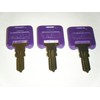 Gillette G390 Purple RV Motorhome Trailer Keys - 3 Pack