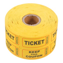 Operitacx 1 Roll of Paper Los Tombola Tickets for Events Raffle Prizes Class Award Tickets Reward System in the Classroom Double Offset Paper Yellow