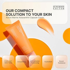 Sungboon Editor Crema Cápsulas Astaxantina Marina Activa Facial Iluminadora Hidratación Profunda Calmante Humectante