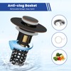 Universal Bathroom Sink Drain Strainer Hair Catcher Upgraded with Removable