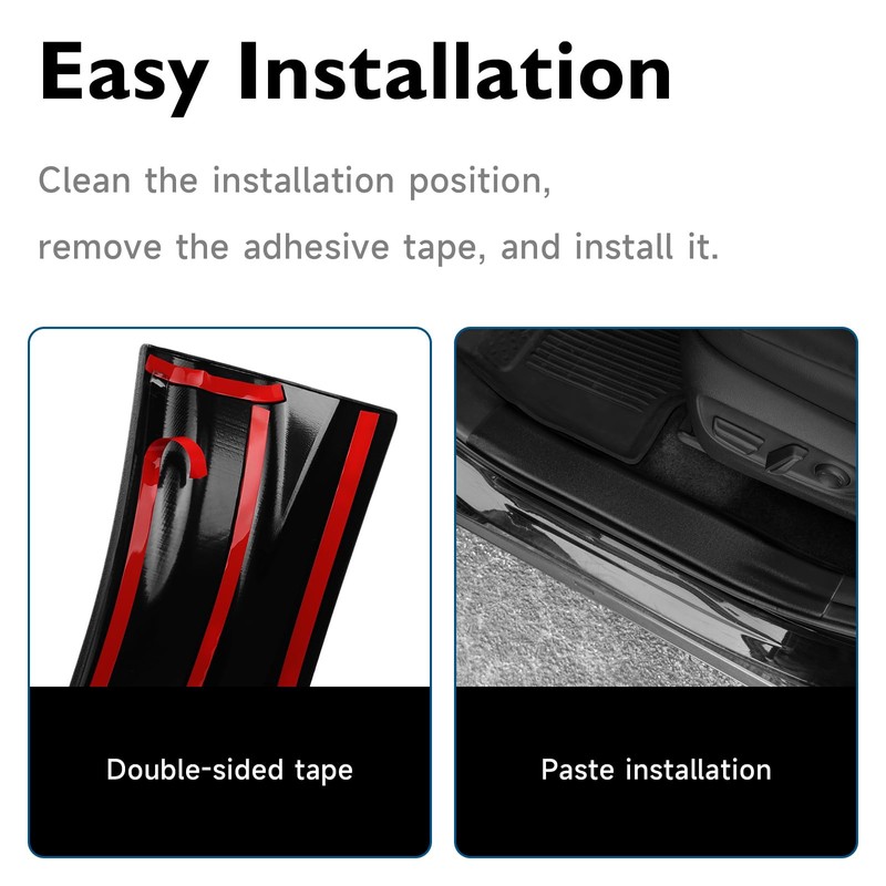 BIBLOZ Inside Door Sill Protector Compatible with Toyota Grand Highlander