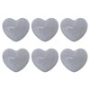 ETHNICITI Pack of 6 Heart Grey Crackle 40mm Ceramic Door