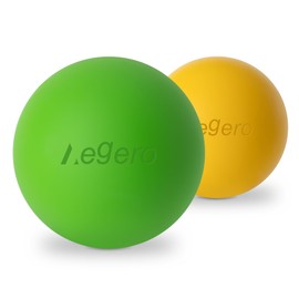 Massage Lacrosse Balls for Myofascial Release,Yoga Deep Tissue Massage,Trigger Point Therapy and Foot Plantar Fasciitis,Muscle Soreness Massager Ball (2Pack, Yellow and Green)