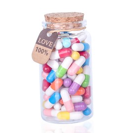 AIOBOS Capsule Letters Message in a Bottle-Love Pills-Birthday,Valentines Day, Mother's Day,Graduation season Party gift The Cute Gifts for Boyfriend and Girlfriend. (Mixed Color 81)