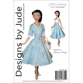 Designs by Jude 1950's Swing Doll Clothes Sewing Pattern for 15.5" Gene Marshall Dolls