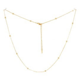 Choker - Gargantilla - 90s - Choker diseño bolita o flecha - Chapa de oro Premium - Ajustable - Tutti Joyería Artesanal (Bolita)