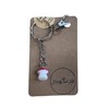 Keyrings, novelty keychains, fun zipper, key rings (Red Mushroom -