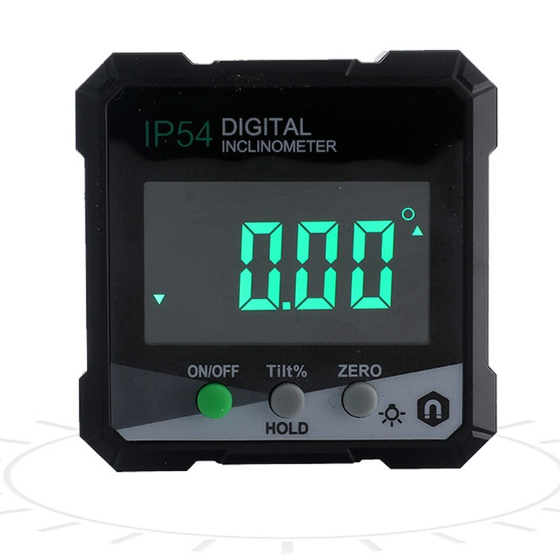 Digital Inclinometer 4x90° Measurement IP54 LCD Screen Magnetic Digital Display
