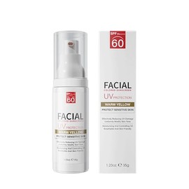 Tinted Sunscreen - Face Sun Cream - Non-Sticky Sunscreen for Even Skin Tone - SPF 60 UV Protection