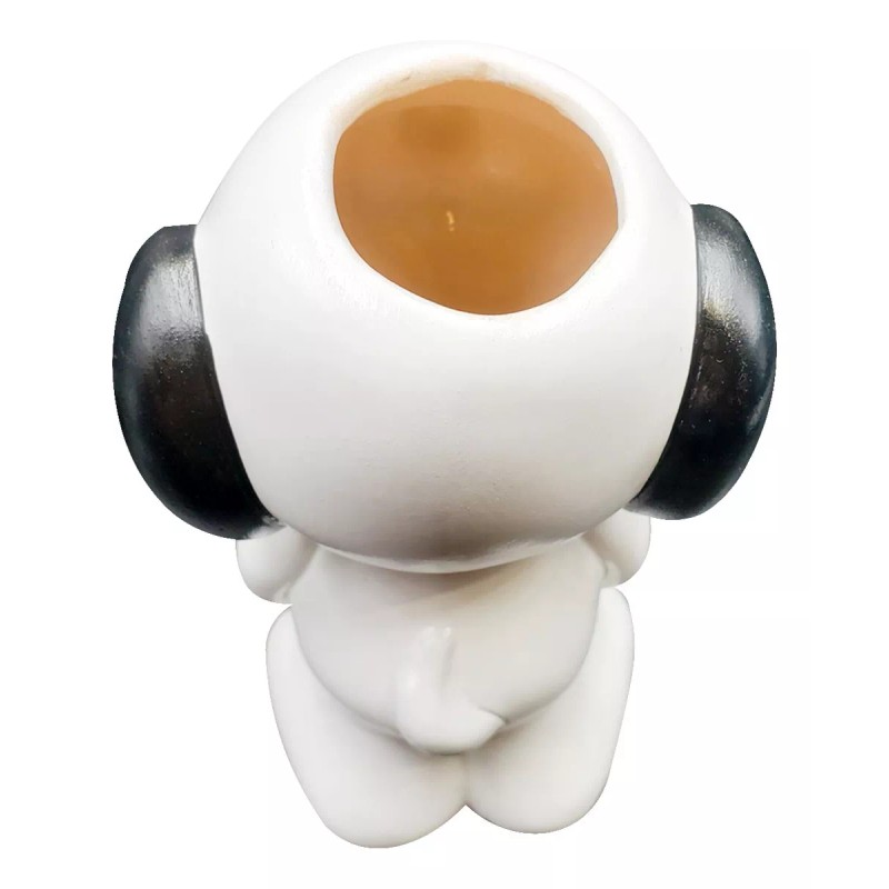 Muna Maceta De Cerámica Snoopy Pintada A Mano Esmaltada