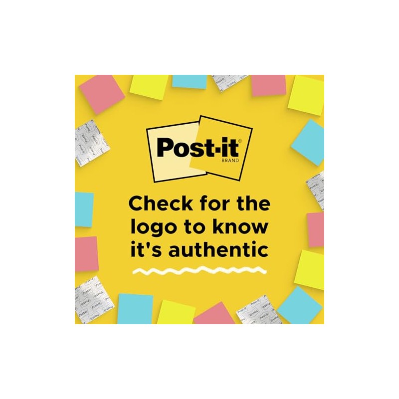 Post-it Super Sticky Notes, 4 in x 4 in, Marrakesh