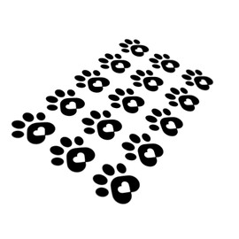15x Heart Dog Paw Sticker, Dog Lover Vinyl Decal for Car, Laptop, Window, Bumper, Waterproof, Durable and Easy to Apply, Pet Lover Car Decal Sticker, 32mm Each