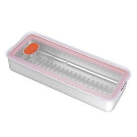 Linkidea 304 Stainless Steel Refrigerator Organizers and Storage, Bacon Fridge Organizer, Deli Meats Kitchen Storage with Lid, White