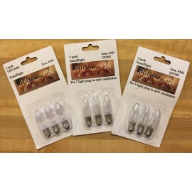 Scandlights Bulbs for Candelabras, #Scandlights 17V3W, 23V3W, LED Soft Yellow  or Bright - #180 LED, size E10 Soft Yellow