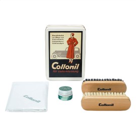 Colonil Shoe Care Product Set, Leather Care Set, Retro Can F, clear