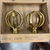 Allen + Roth Curtain Finials -Brushed Gold - Fits 1”