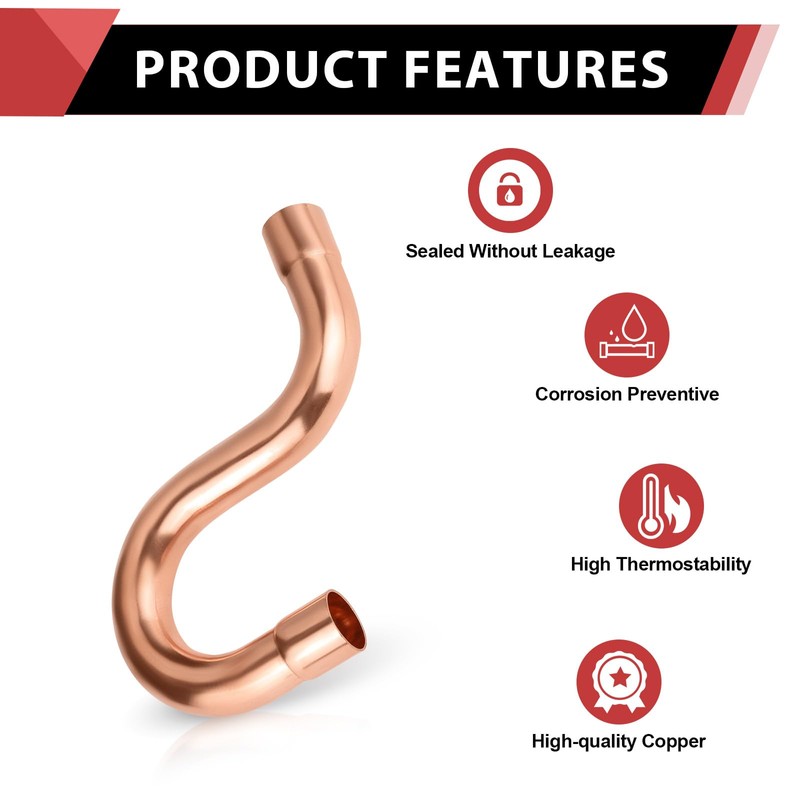 1-Pack EFIELD 3/4-Inch Copper Suction Line P-Trap, C x C