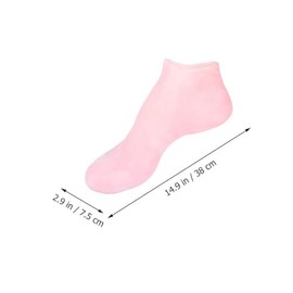 PartyKindom Juego de calcetines hidratantes para el cuidado de los pies y guantes de mano, guantes de gel rosas hidratantes exfoliantes con calcetines